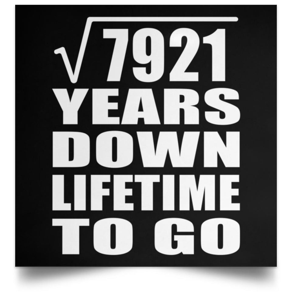 89th Anniversary Square Root of 7921 Years Lifetime To Go - Poster Square