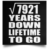 89th Anniversary Square Root of 7921 Years Lifetime To Go - Poster Square
