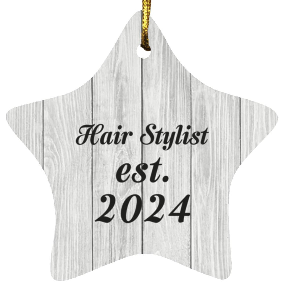 Hair Stylist Established Est. 2024 - Star Ornament F