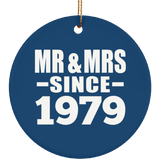 45th Anniversary Mr & Mrs Since 1979 - Circle Ornament