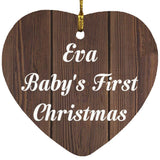 Eva Baby's First Christmas - Heart Ornament D