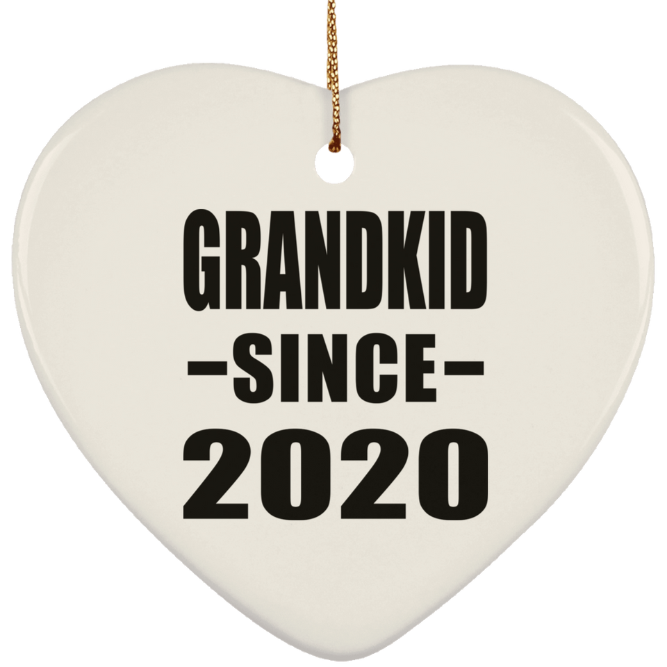 Grandkid Since 2020 - Heart Ornament