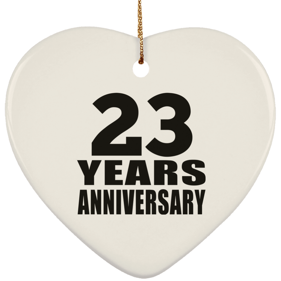 23rd Anniversary 23 Years - Heart Ornament
