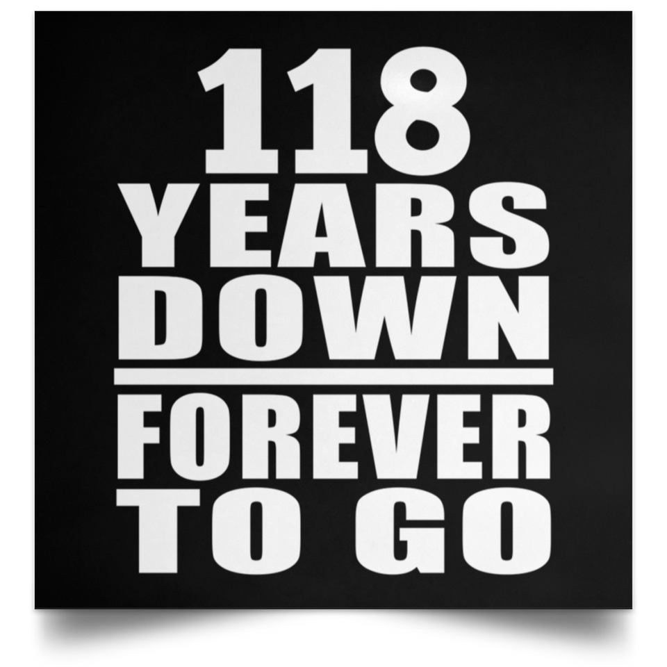 118th Anniversary 118 Years Down Forever to Go - Poster Square