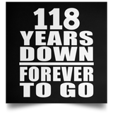 118th Anniversary 118 Years Down Forever to Go - Poster Square