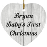 Bryan Baby's First Christmas - Heart Ornament F