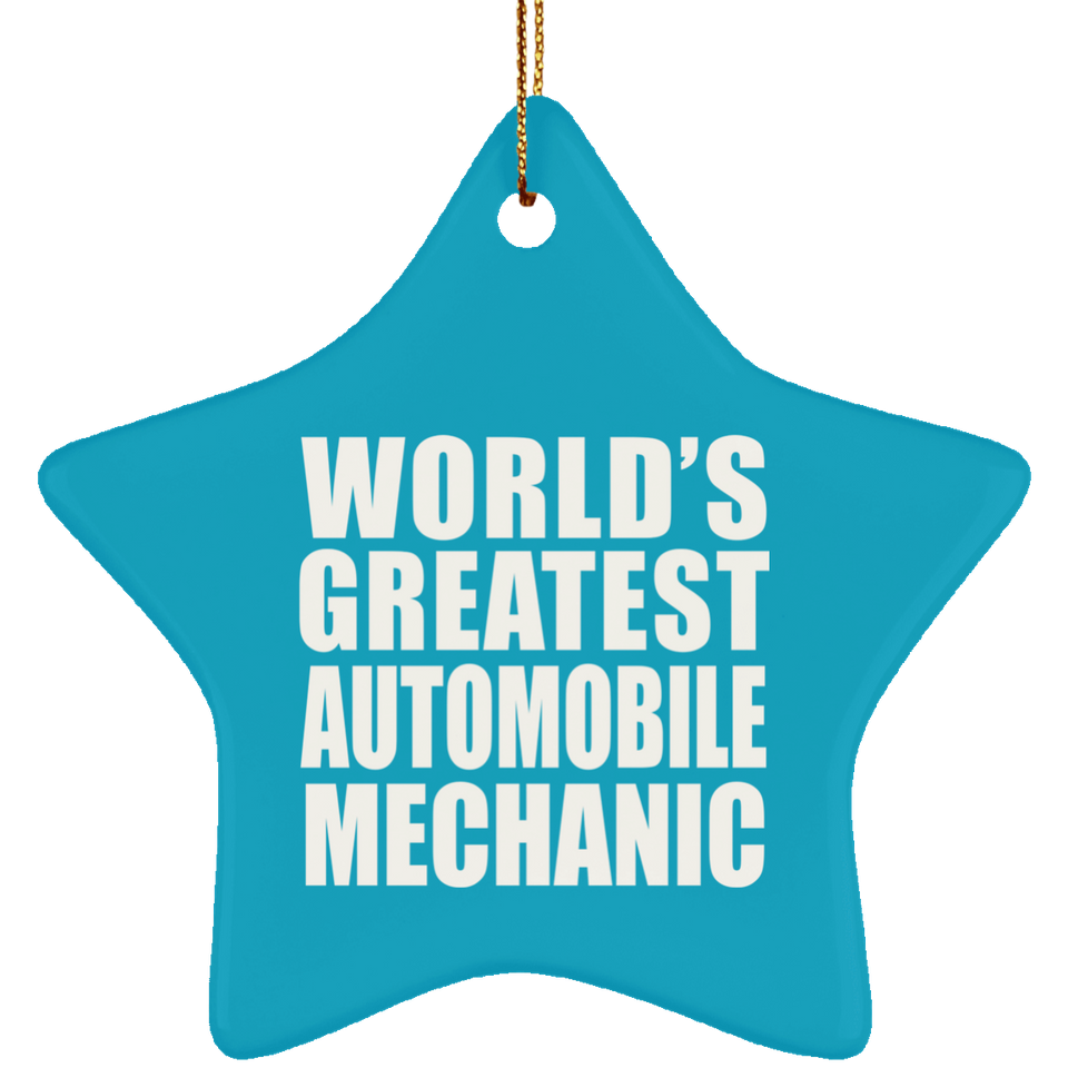 World's Greatest Automobile Mechanic - Star Ornament