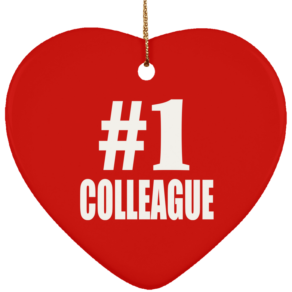 Number One #1 Colleague - Heart Ornament