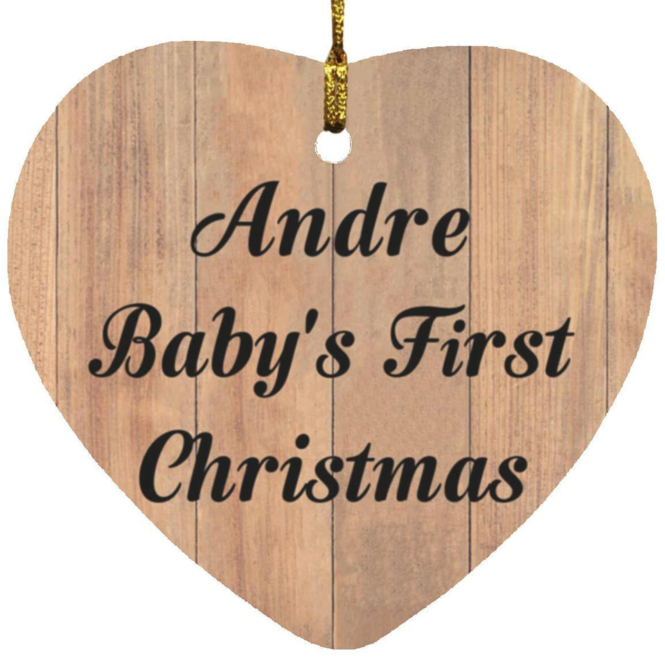 Andre Baby's First Christmas - Heart Ornament C