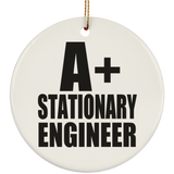 A+ Stationary Engineer - Circle Ornament