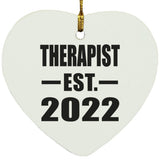 Therapist Established EST. 2022 - Heart Ornament