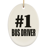 Number One #1 Bus Driver - Oval Ornament