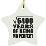 80th Anniversary Square Root of 6400 Years of Mr Perfect - Star Ornament