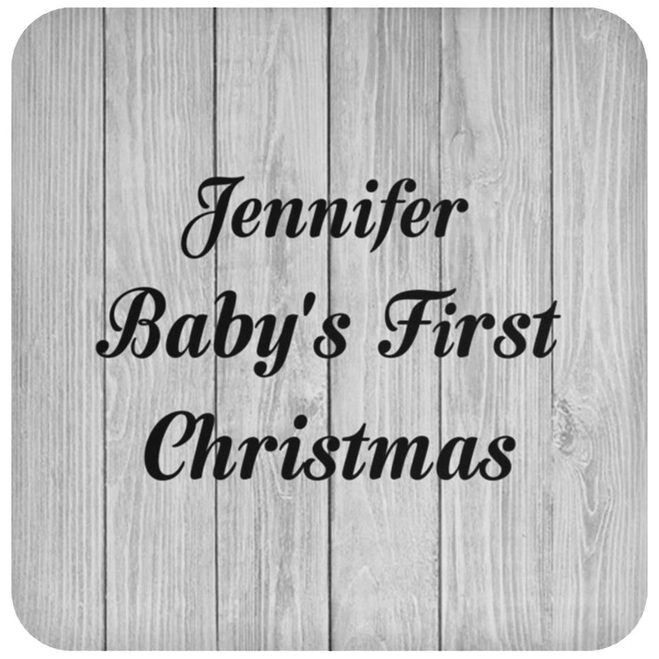 Jennifer Baby's First Christmas - Drink Coaster F