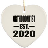 Orthodontist Established EST. 2020 - Heart Ornament