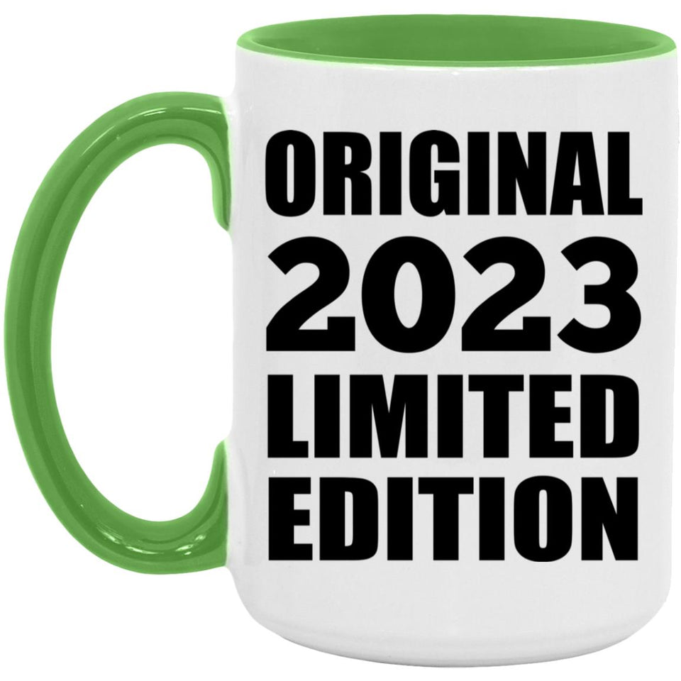 1st Birthday Original 2023 Limited Edition - 15oz Accent Mug Green