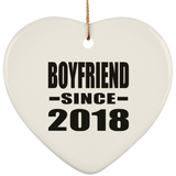 Boyfriend Since 2018 - Heart Ornament