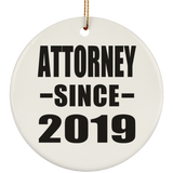 Attorney Since 2019 - Circle Ornament