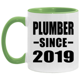 Plumber Since 2019 - 11oz Accent Mug Green