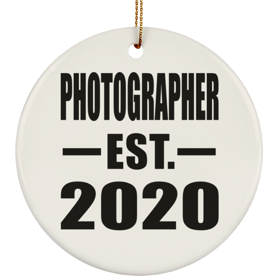 Photographer Established EST. 2020 - Circle Ornament