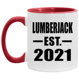 Lumberjack Established EST. 2021 - 11oz Accent Mug Red