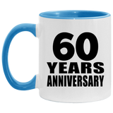 60th Anniversary 60 Years - 11oz Accent Mug Blue