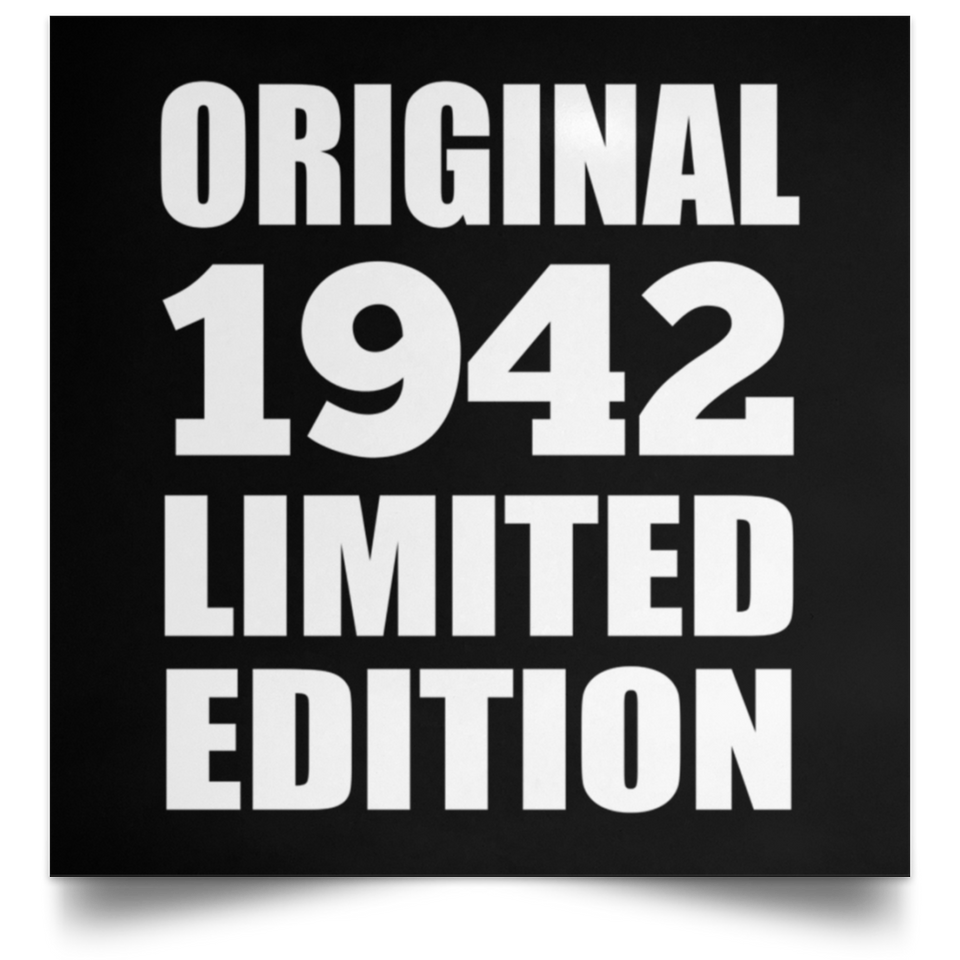 82nd Birthday Original 1942 Limited Edition - Poster Square