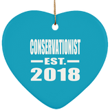 Conservationist Established EST. 2018 - Heart Ornament