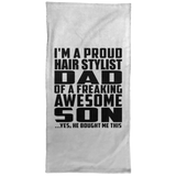 Proud Hair Stylist Dad Of Awesome Son - Hand Towel