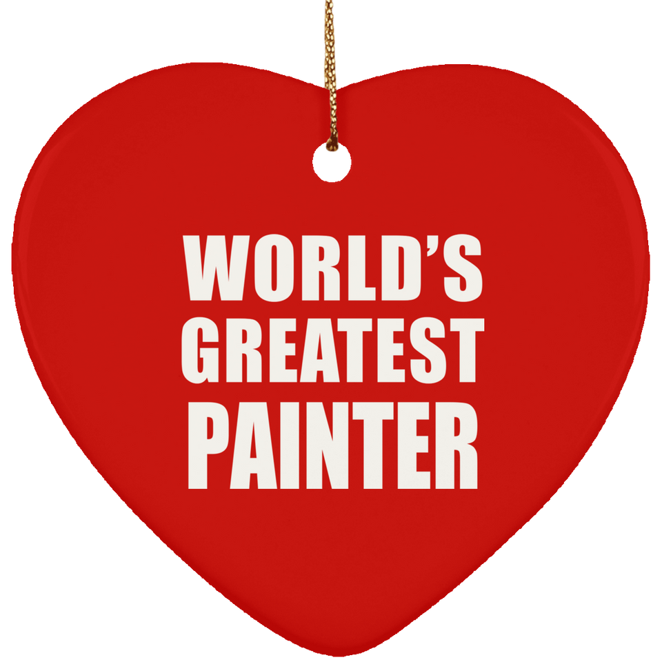 World's Greatest Painter - Heart Ornament