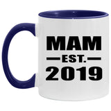 Mam Established EST. 2019 - 11oz Accent Mug Purple
