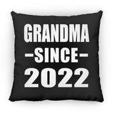 Grandma Since 2022 - Throw Pillow Black