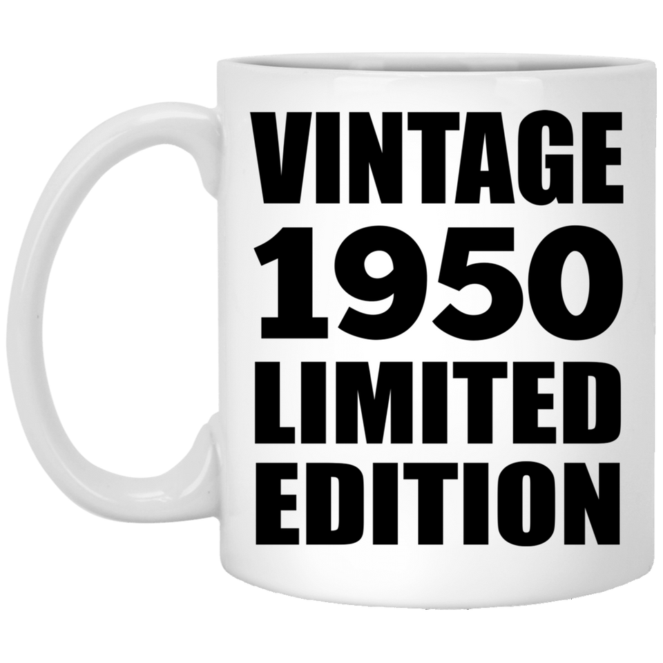 74th Birthday Vintage 1950 Limited Edition - 11oz Coffee Mug