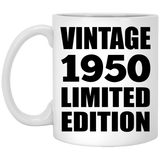 74th Birthday Vintage 1950 Limited Edition - 11oz Coffee Mug
