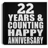Happy 22nd Anniversary 22 Years & Counting - Canvas Square