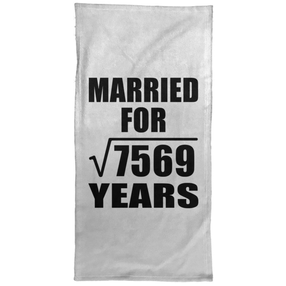 87th Anniversary Married For Square Root of 7569 Years - Hand Towel
