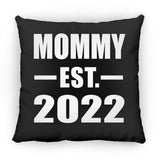 Mommy Established EST. 2022 - Throw Pillow Black