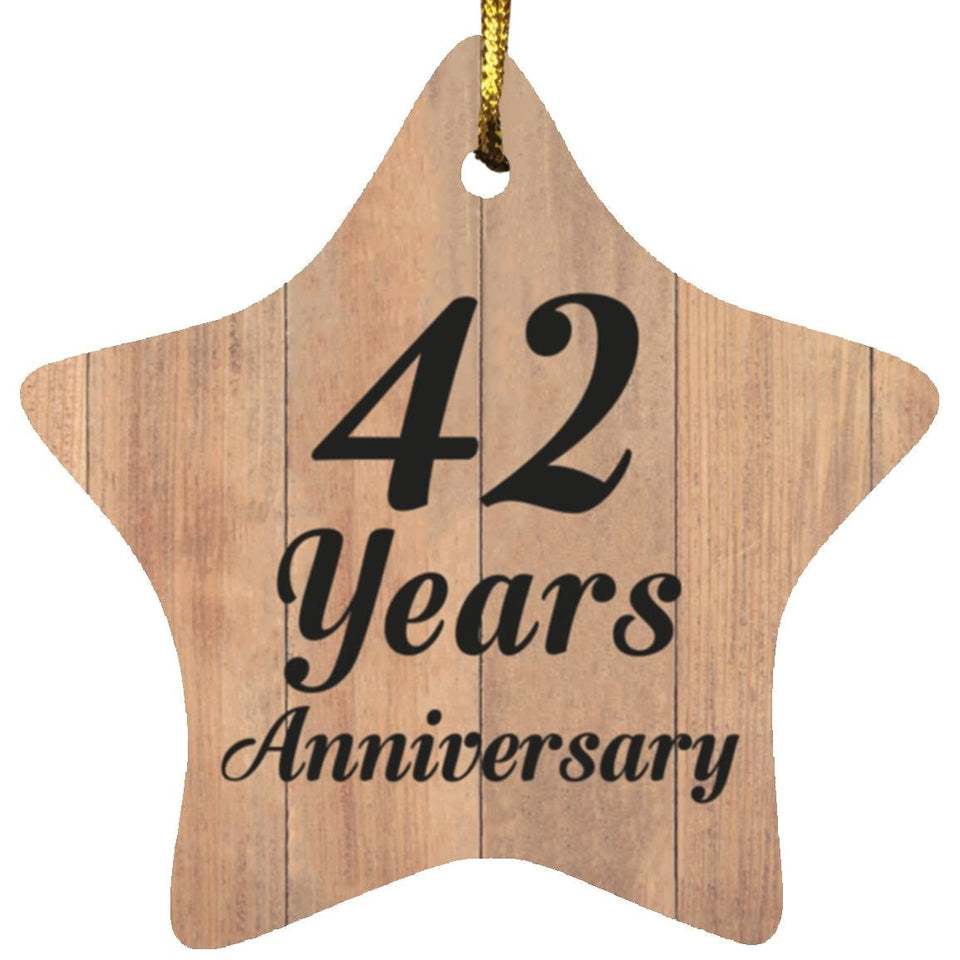 42nd Anniversary 42 Years Anniversary - Star Ornament C
