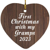 First Christmas With My Gramps 2023 - Heart Ornament D
