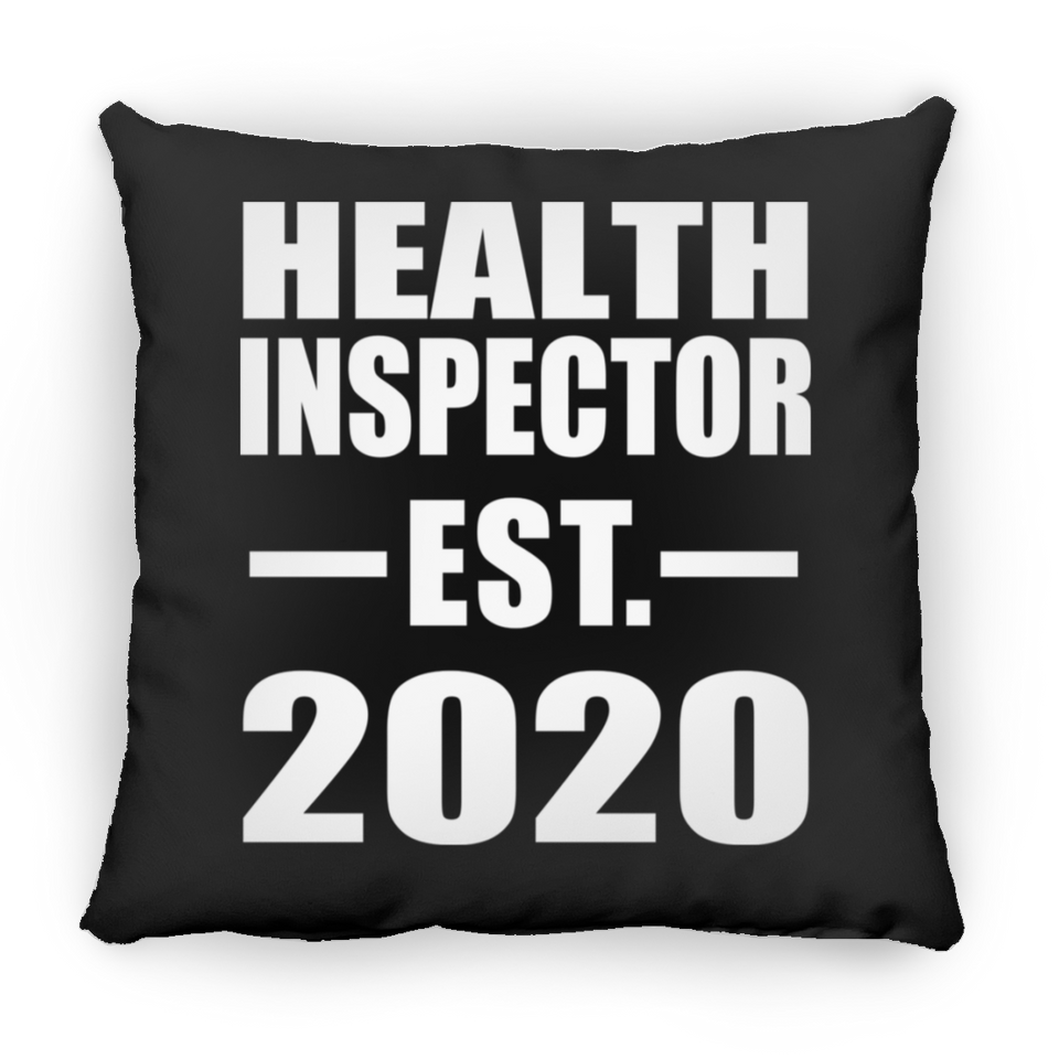 Health Inspector Established EST. 2020 - Throw Pillow Black