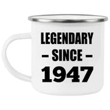 77th Birthday Legendary Since 1947 - 12oz Camping Mug