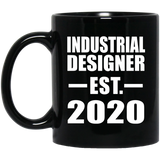 Industrial Designer Established EST. 2020 - 11oz Coffee Mug Black