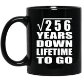 16th Anniversary Square Root of 256 Years Lifetime To Go - 11oz Coffee Mug Black