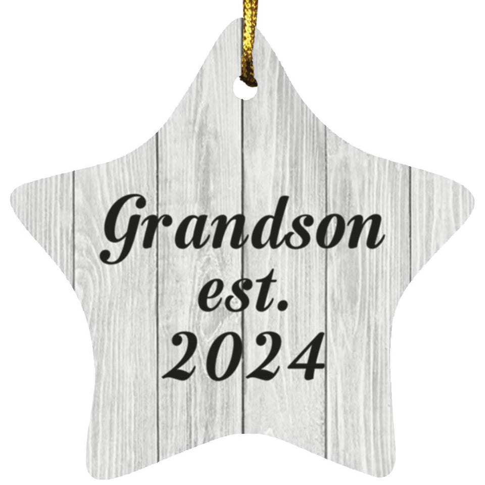 Grandson Established Est. 2024 - Star Ornament F