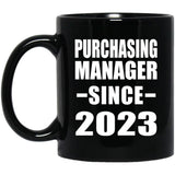 Purchasing Manager Since 2023 - 11oz Coffee Mug Black