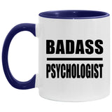Badass Psychologist - 11oz Accent Mug Purple