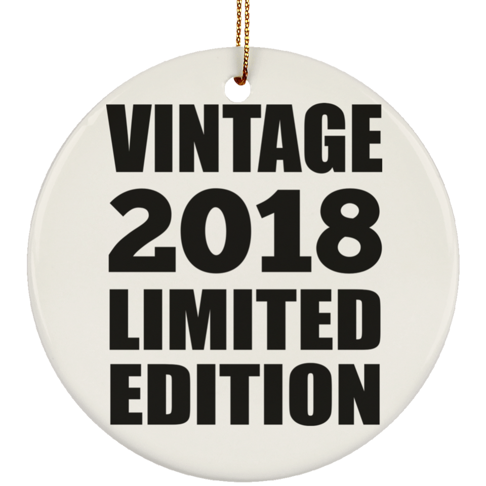 6th Birthday Vintage 2018 Limited Edition - Circle Ornament
