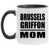 Brussels Griffon Mom - 11oz Accent Mug Black