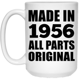 68th Birthday Made in 1956 All Parts Original - 15oz Coffee Mug