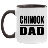 Chinook Dad - 11oz Accent Mug Black
